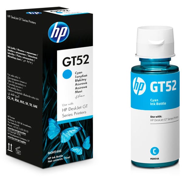 HP Ink Original Cyan GT52/M0H54AE 70ml Ink Bottle