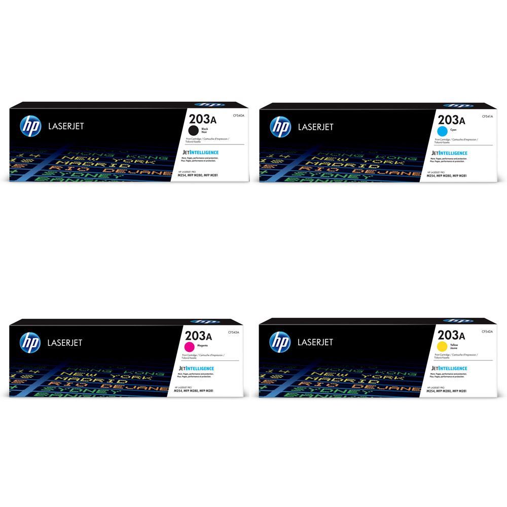 HP Toner Original Multipack 203a (CF540A CF541A CF542A CF543A) M254/M280/M281