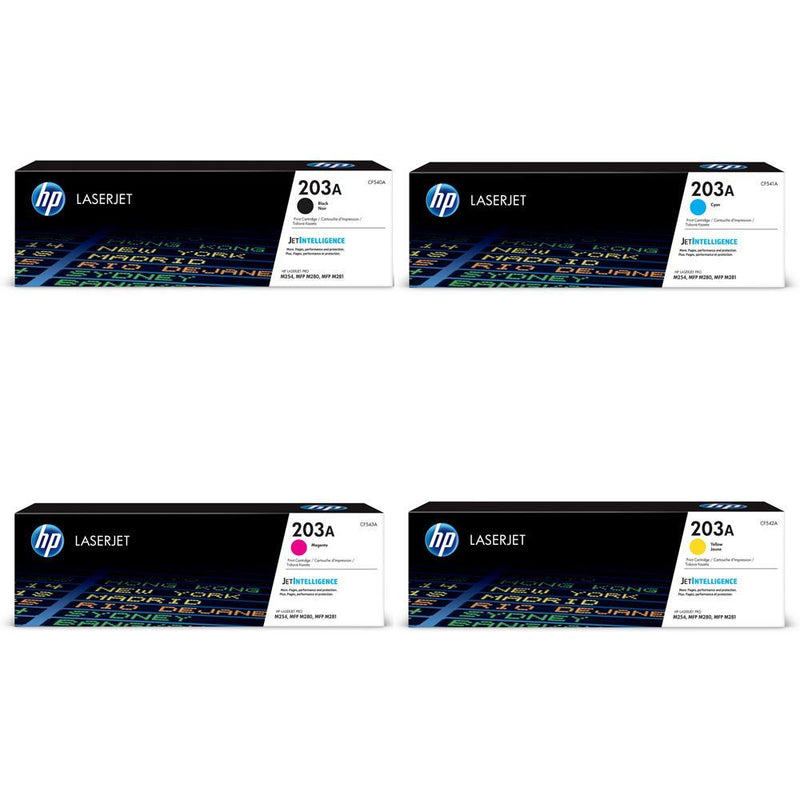 HP Toner Original Multipack 203a (CF540A CF541A CF542A CF543A) M254/M280/M281