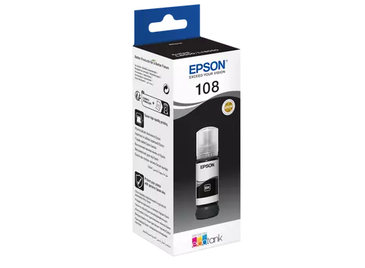 Epson Original Ink Black 108 C13T09C14A 70ml EcoTank L8050/L18050