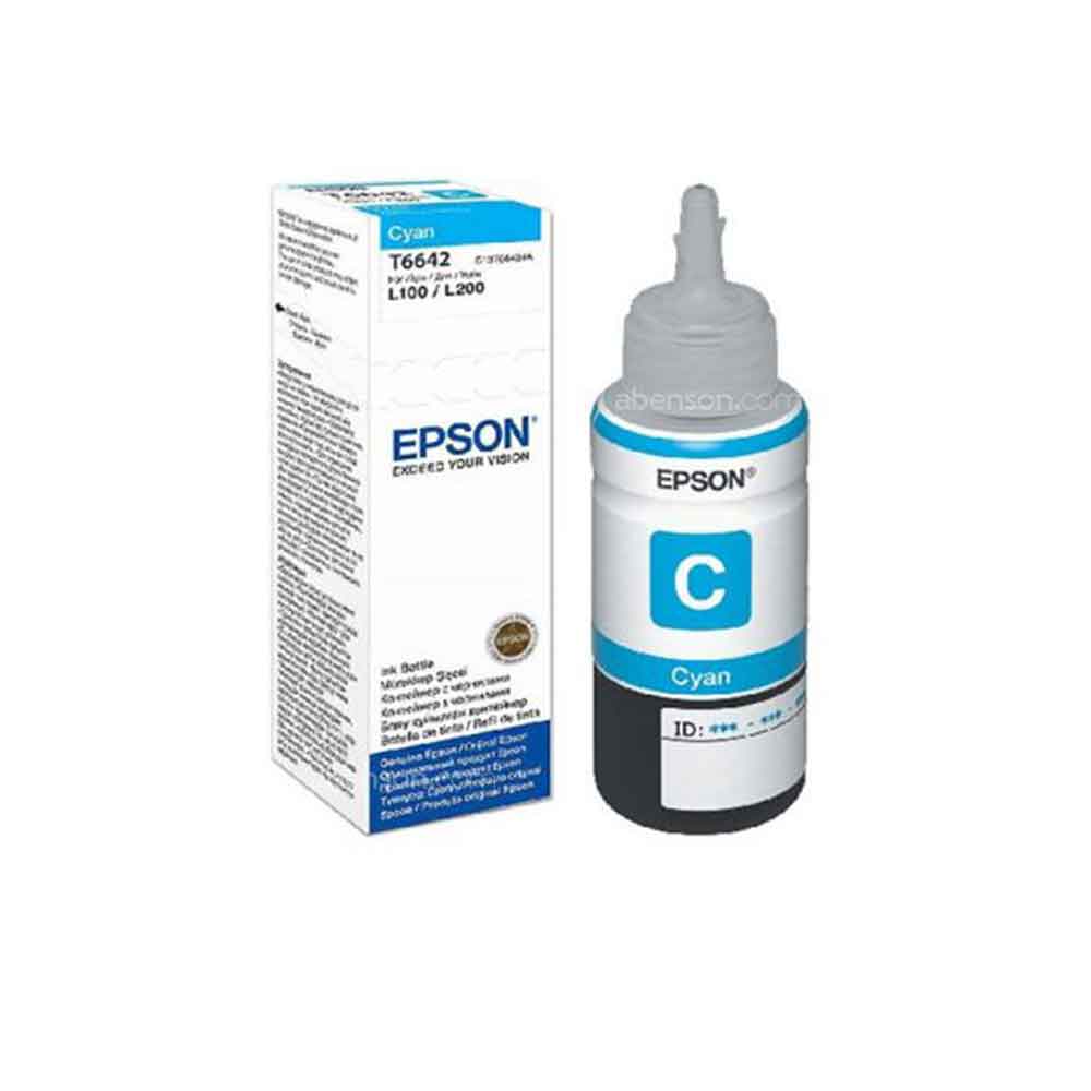 EPSON INK ORIGINAL CYAN T-6642 L100/L110/L120/L130/L132/L200/L210/L1455/L3050/L3060/L3070