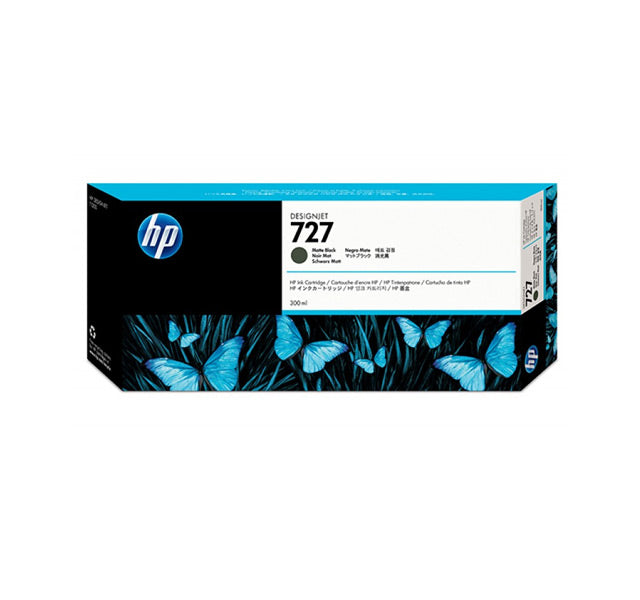 حبر HP الأصلي باللون الأسود غير اللامع 727/B3P22A للطابعات الراسمة سعة 130 مل