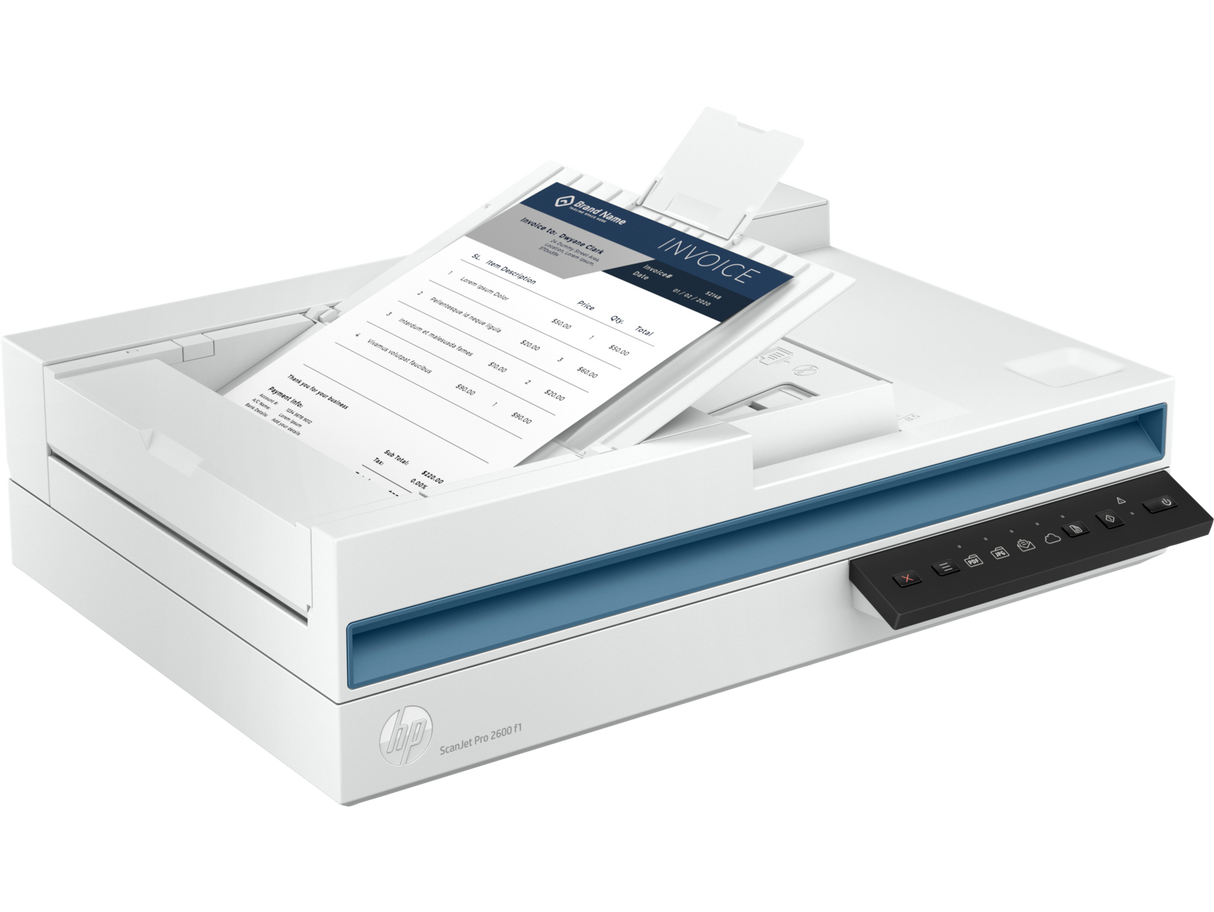 HP ScanJet Pro 2600 f1 / 20G05A المسح الضوئي السريع على الوجهين ووحدة تغذية المستندات التلقائية