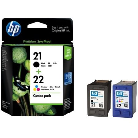 مجموعة حبر HP الأصلية باللون الأسود 21+22/CC630AA COMBO PACK