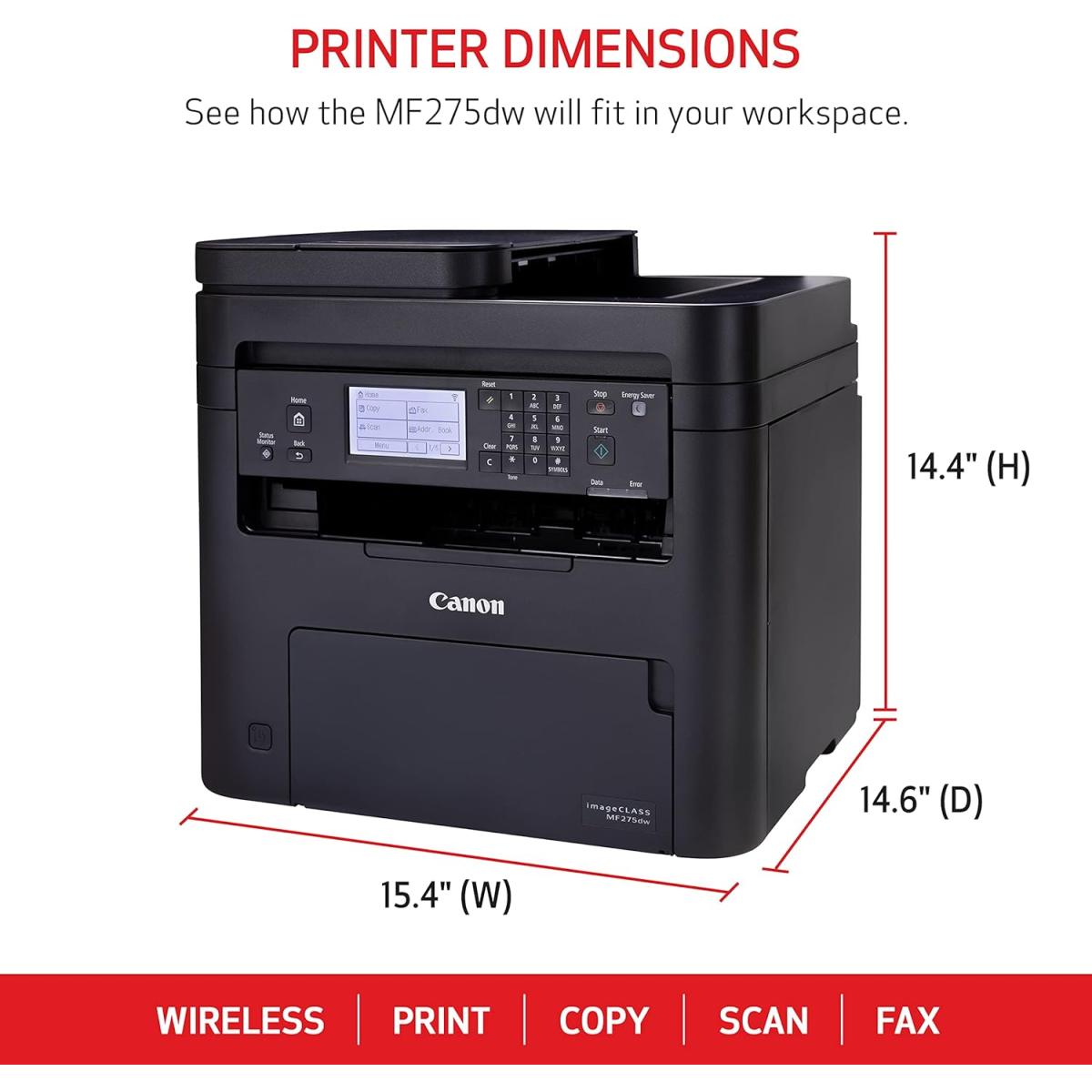 Canon Printer i-SENSYS MF-275DW Print/Copy/Scan/Fax 29ppm (A4) Cartridge 071