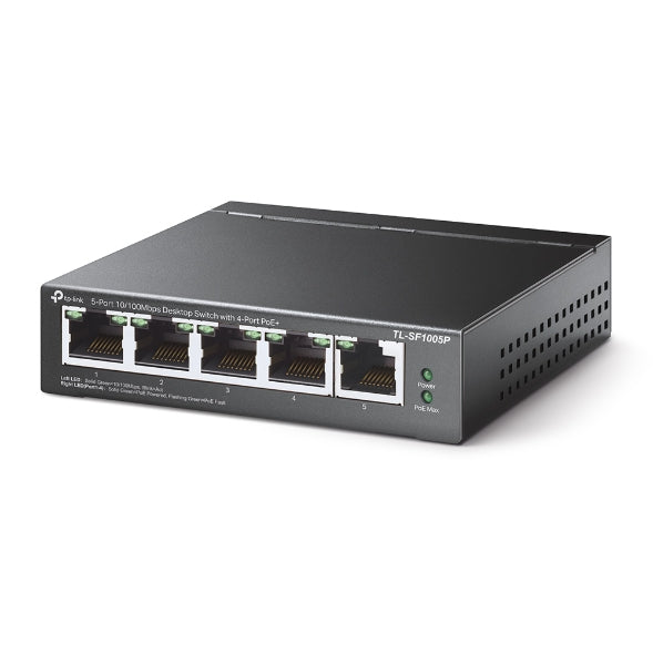 TP-Link TL-SF1005P 5-Port 10/100 Mbps Desktop Switch with 4-Port PoE+