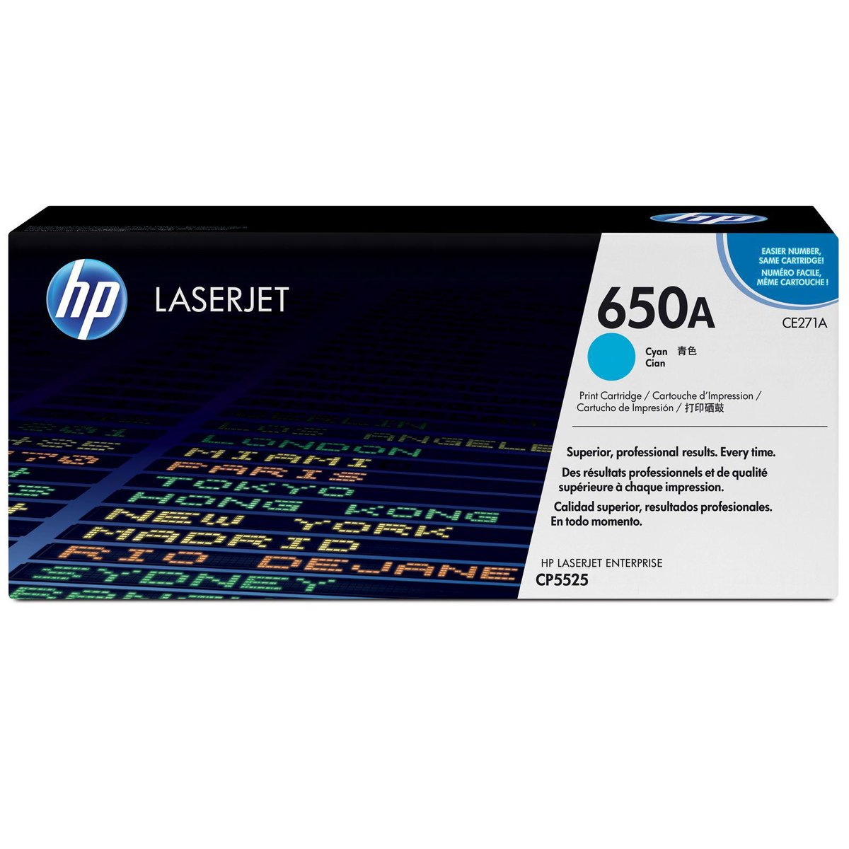 حبر HP الأصلي 650A/CE271A سماوي LJ-5525