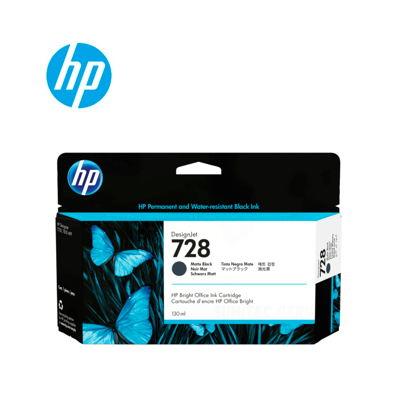 HP Ink Original Matte Black 728/3WX25A PLOTTER/T730/T830 130ML