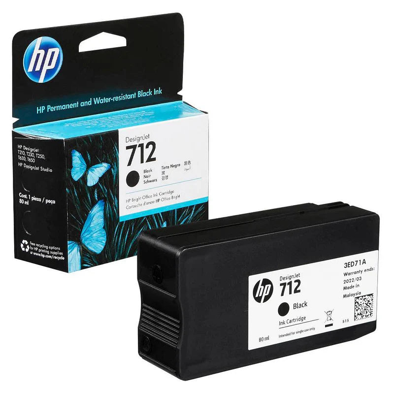 HP Ink Original Black 712/3ED71A DJ 80ML