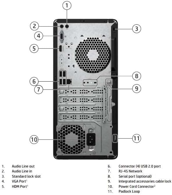 HP Desktop i3-10100/4G/1T/DOS/ Pro300G6 (2T8E5ES#A2N)