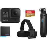 GoPro Hero 8 Special Bundle CHDRB-801 Black (Head strap + Quick Clip + Shorty + 32 GB microSD)