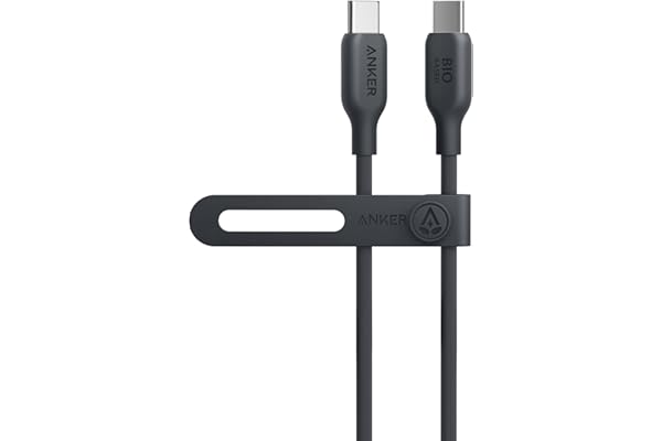 Anker USB C to USB C Cable (240W 3ft), USB 2.0 Bio-Based Charging Cable for iPhone 15/15Pro/15Plus/15ProMax,MacBook Pro 2020, iPad Pro 2020, iPad Air 4, Samsung Galaxy S23 (Phantom Black)