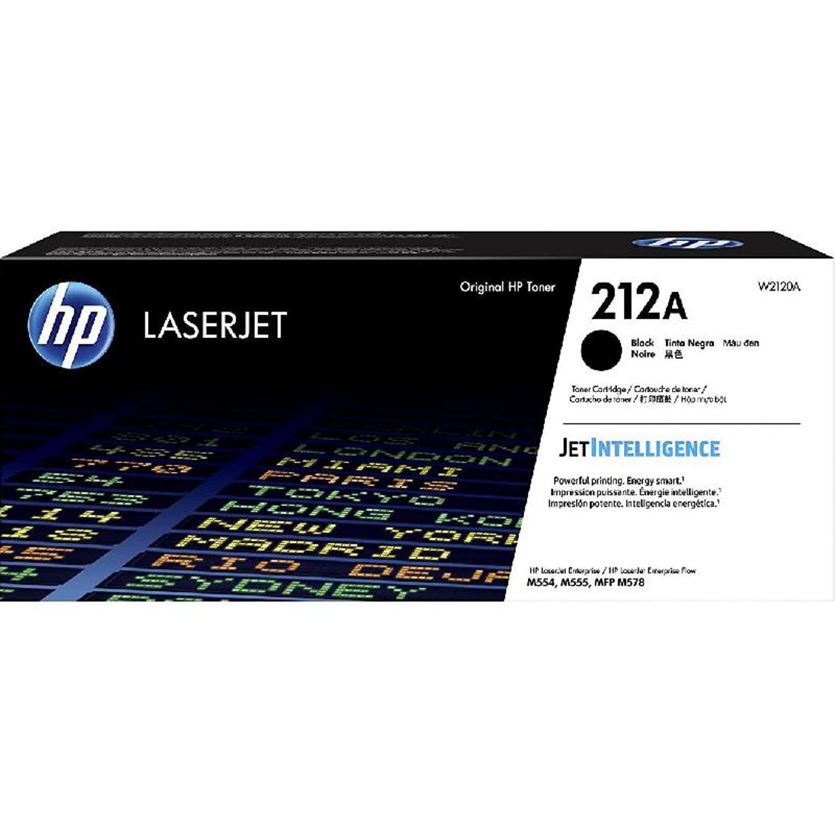 حبر HP الأصلي باللون الأسود 212A/W2120A لطابعات M554/M555/M578