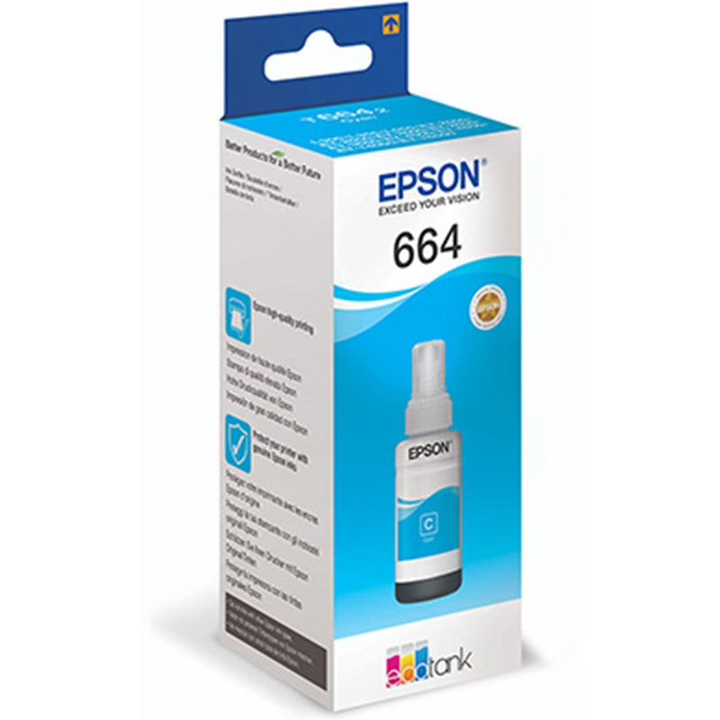 EPSON INK ORIGINAL CYAN T-6642 L100/L110/L120/L130/L132/L200/L210/L1455/L3050/L3060/L3070