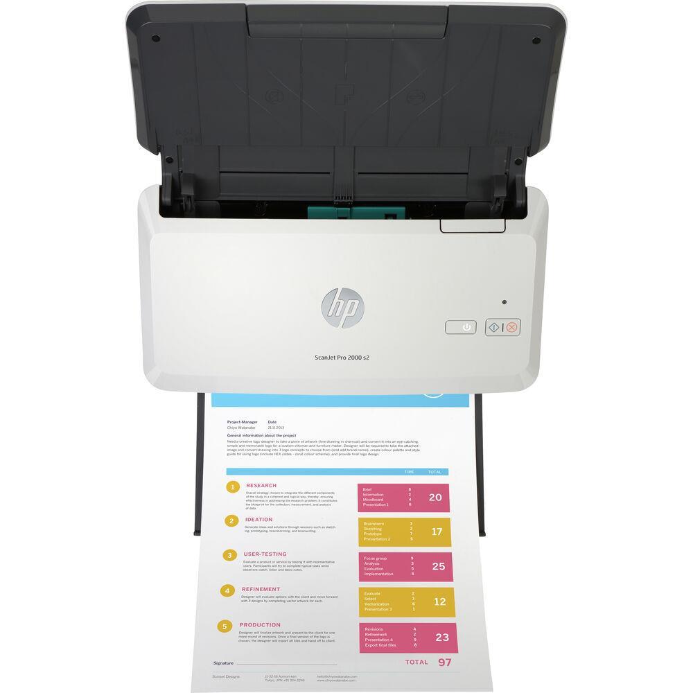 HP ScanJet Pro 2000 S2/6FW06A Sheet-feed Scanner (35ppm) 50 page ADF.