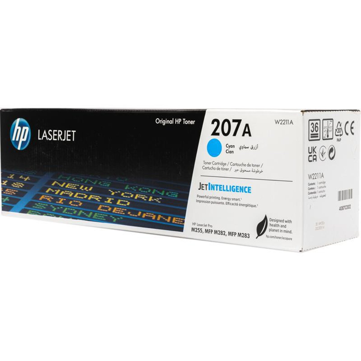 حبر HP الأصلي 207A/W2211A CyanM255/M28/M283