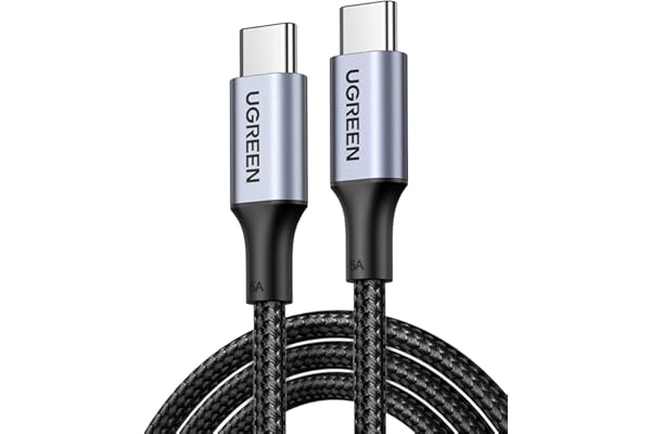 UGREEN USB C Cable 2M, Braided 100W Power Delivery PD Fast charge Cable USB C to USB C for iPhone 16 Pro/16 Pro Max/16/16 Plus, iPad Pro/mini 6, MacBook Pro/Air, Samsung S24 Ultra, Huawei P60, etc