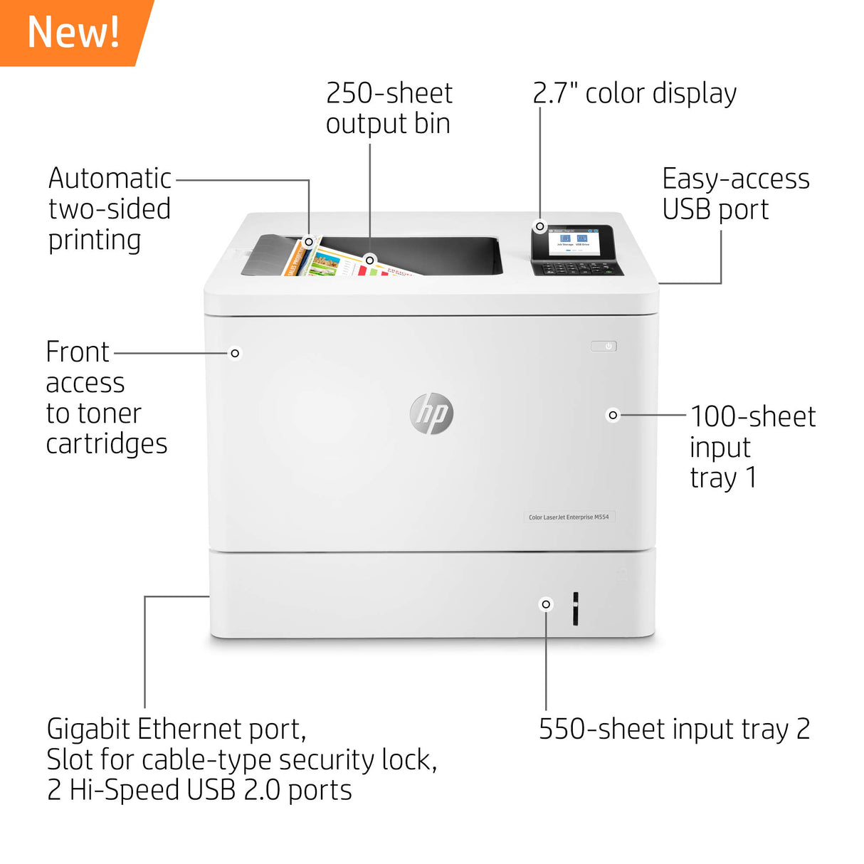 HP Printer Original Color M554DN/7ZU81A