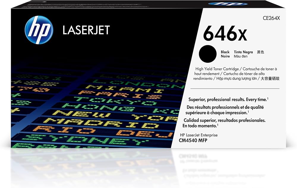 حبر HP الأصلي باللون الأسود 646X/CE264X LASER JET/ENTERPRISE