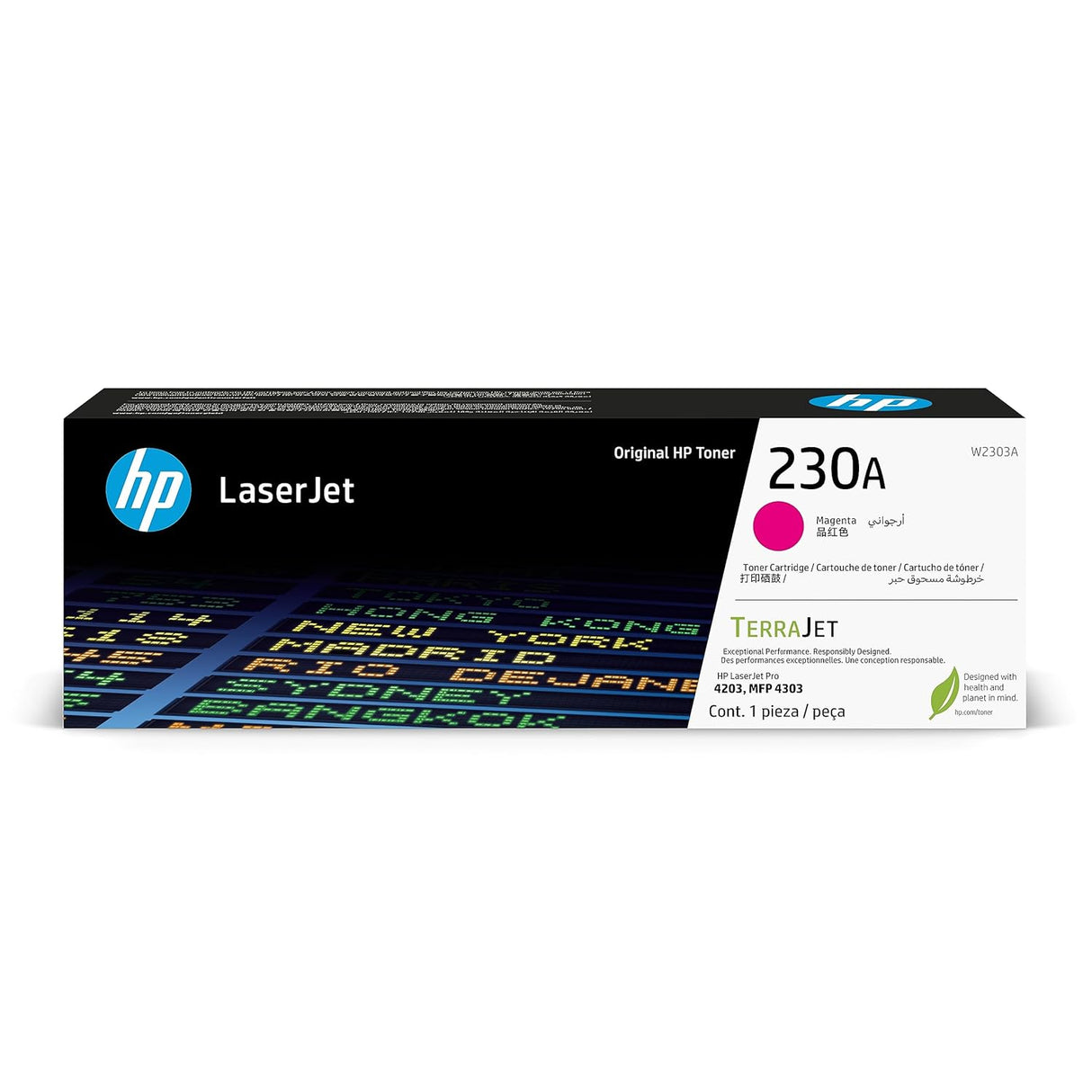 حبر HP أصلي 230A/W2302A أرجواني 1800 صفحة LaserJet Pro 4203/4303