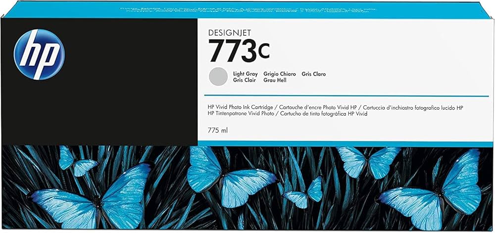 حبر HP الأصلي باللون الرمادي الفاتح 773C/C1Q44A D-JET Z660 775ML