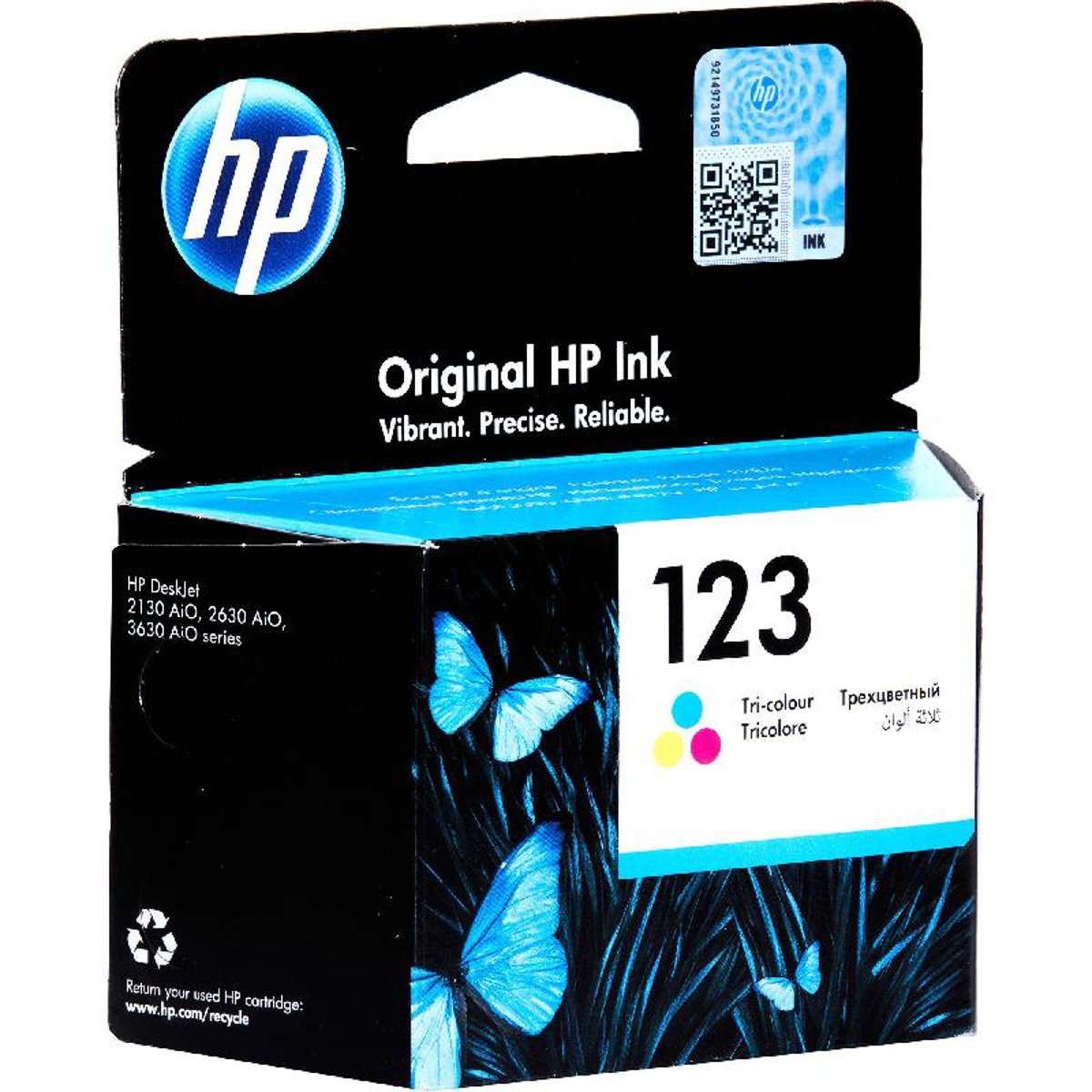 HP Ink Original Tri-Color 123/F6V16AE