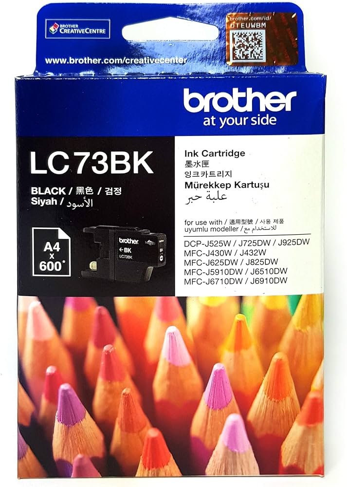 حبر Brother الأصلي باللون الأسود LC-73 DCP-J525W