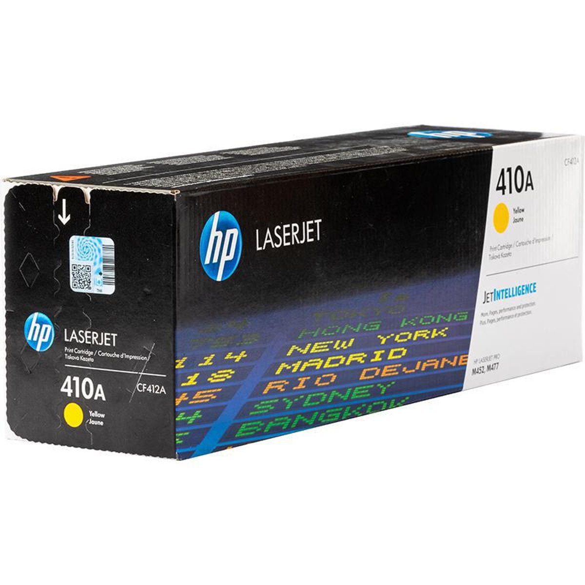 حبر HP الأصلي 410A/CF412A أصفر لطابعات M452/M477