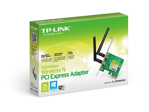 محول واي فاي PCI Express بسرعة 300 ميجابت في الثانية من TP-Link TL-WN881ND