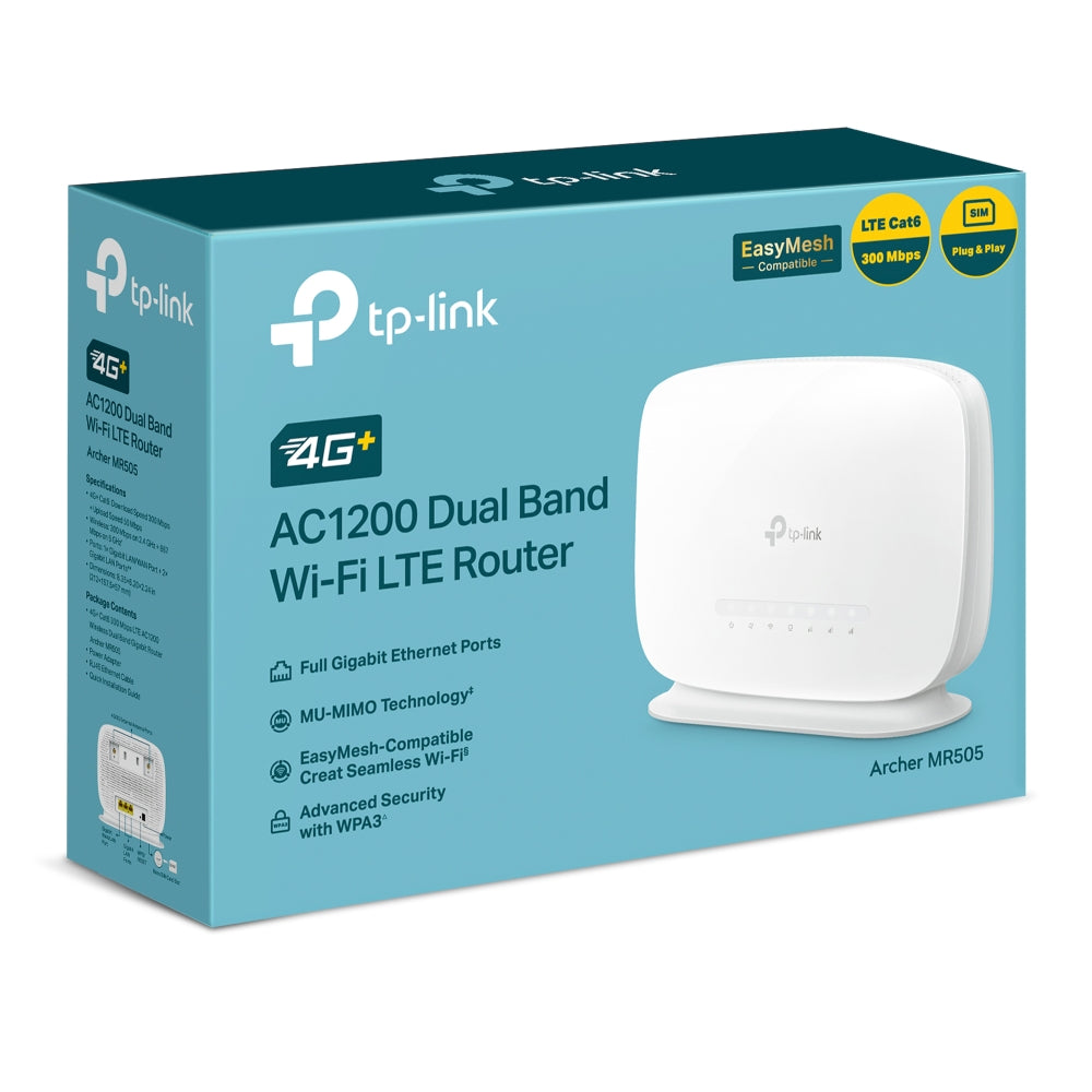 راوتر TP-Link Archer MR505 AC1200 4G LTE Advanced Cat6 Gigabit