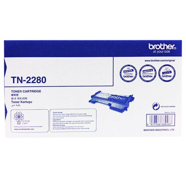 Brother Toner Original Black TN-2280 HL-2240D/2250DN/2270DW/DCP-7060D/7065DN/MFC-7290/7360/7470D/7860DN/7860DW/FAX-2840/2950