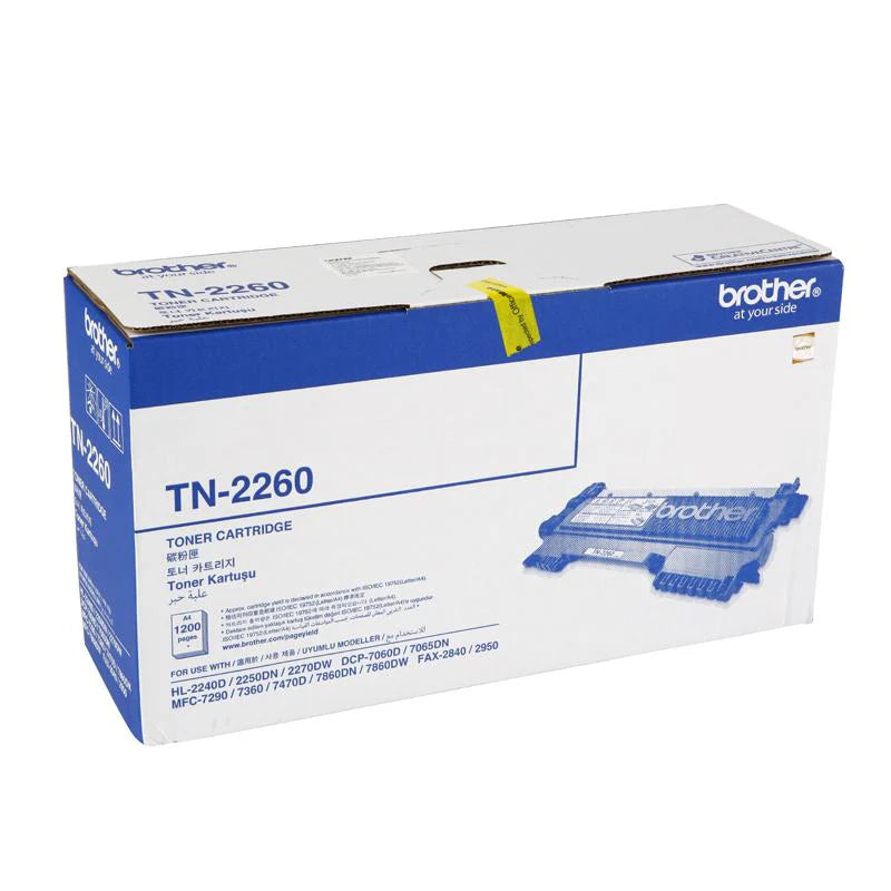 Brother Toner Original Black TN-2260 HL-2240D/2250DN/2270DW/DCP-7060D/7065DN/MFC-7290/7360/7470D/7860DN/7860DW/FAX-2840/2950