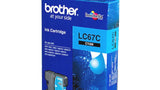 حبر Brother الأصلي باللون السماوي LC-67