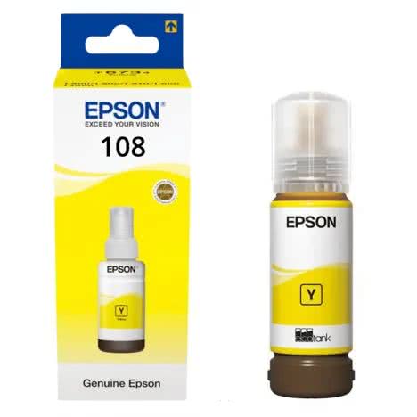 Epson Original Ink Yellow 108 C13T09C44A 70ml EcoTank L8050/L18050