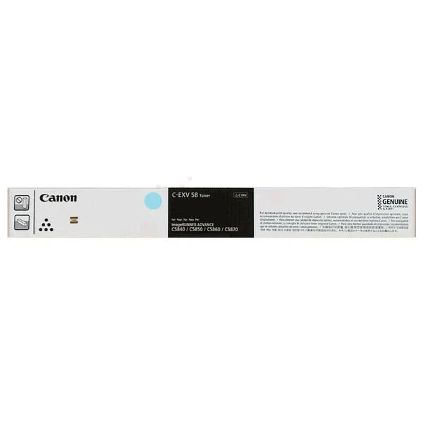 Canon Toner Original C-EXV-58L Cyan (LOW CAPACITY) DXC5840/5850/5860/5870