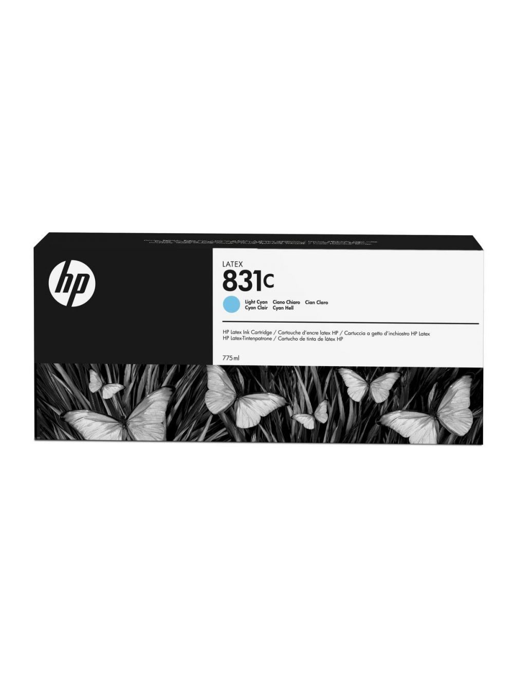 حبر HP الأصلي باللون السماوي الفاتح 831C/CZ698A LATEX INK