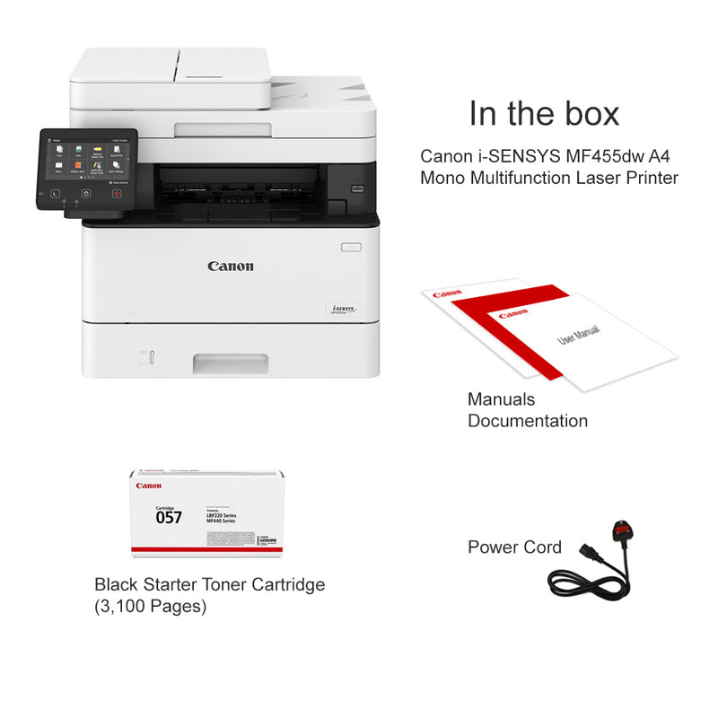 CANON PRINTER LASER I-SENSYS MFP MF455DW