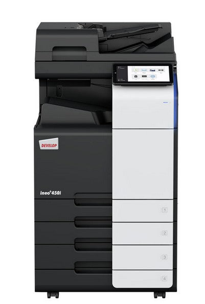 Develop Copier Color Konica Model INEO+450i with ADF/Print/Scan/NIC/Duplex/Drum/Developer 220v/60HZ