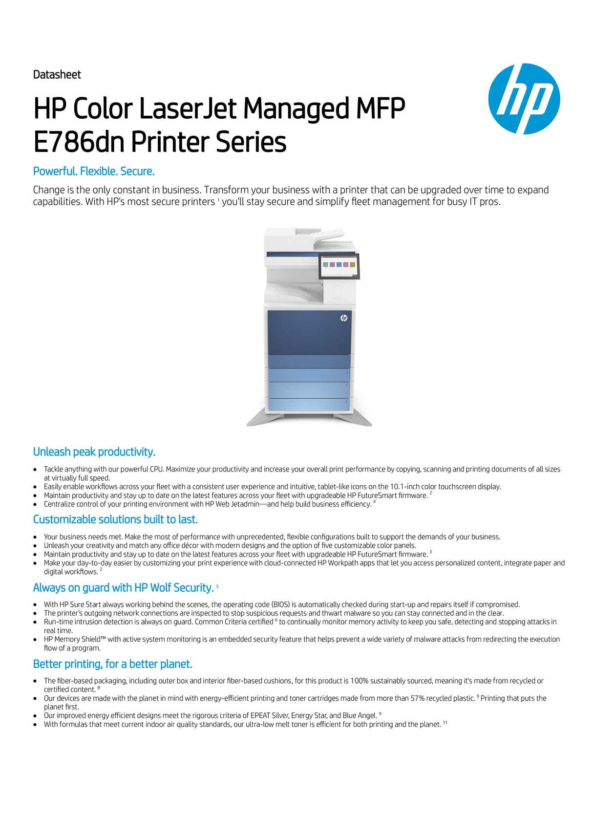 HP Color LaserJet Managed MFP E786dn - 5QJ90A