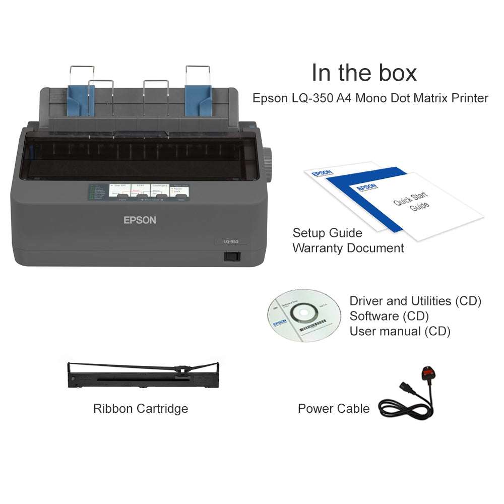 Epson Printer New Hardware Black LQ-350