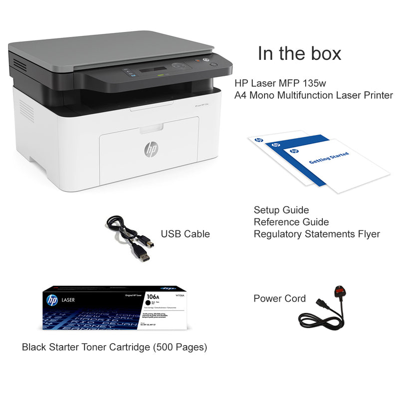 HP Printer Laser MFP M135W/4ZB83A