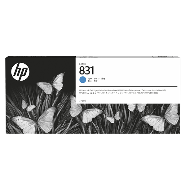 حبر HP الأصلي باللون السماوي 831C/CZ695A LATEX INK