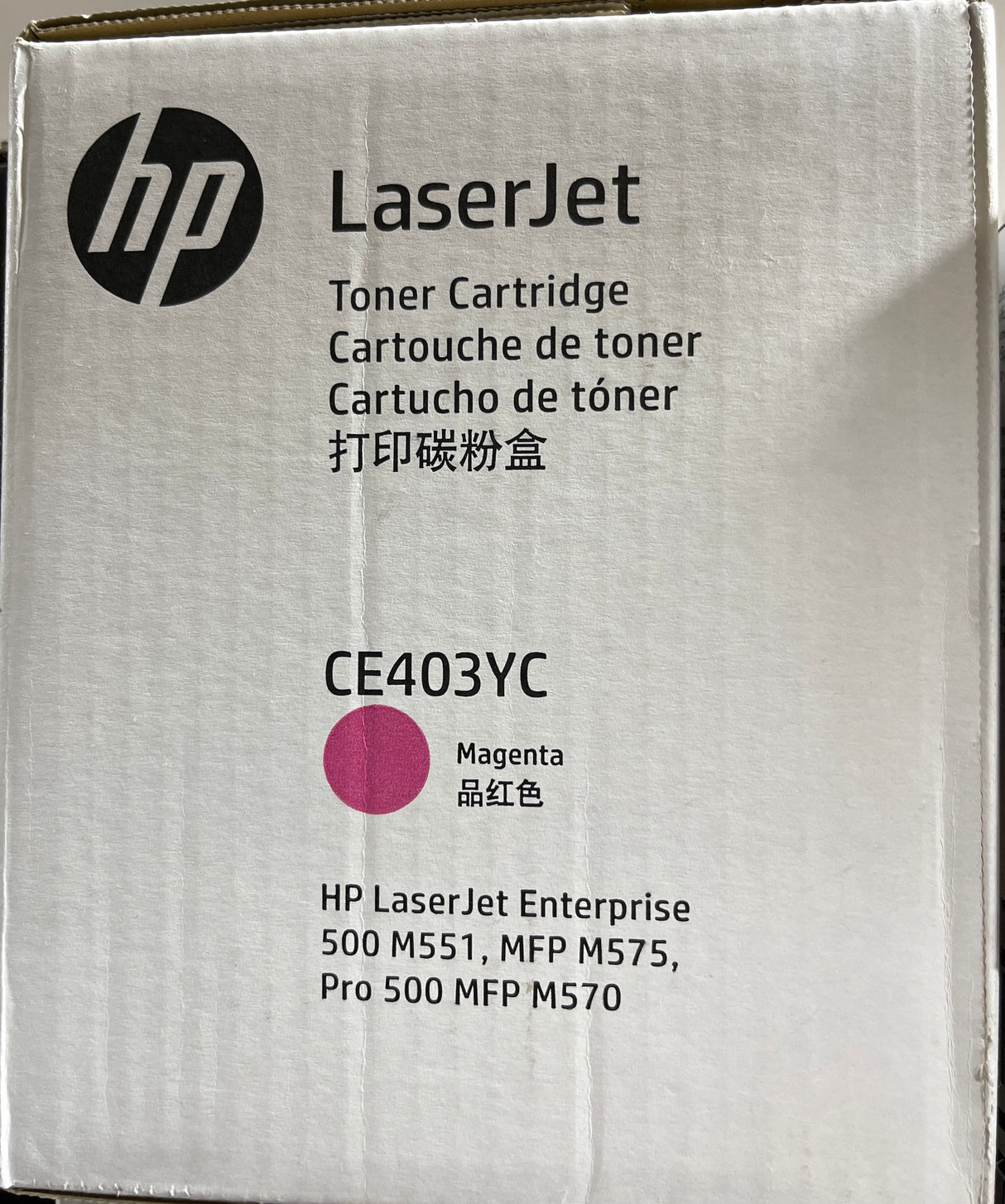 HP Toner Original MAGENTA 507YC/CE403YC White Box