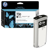 حبر HP الأصلي للصور باللون الأسود 730/P2V67A للطابعات/T1700 سعة 130 مل