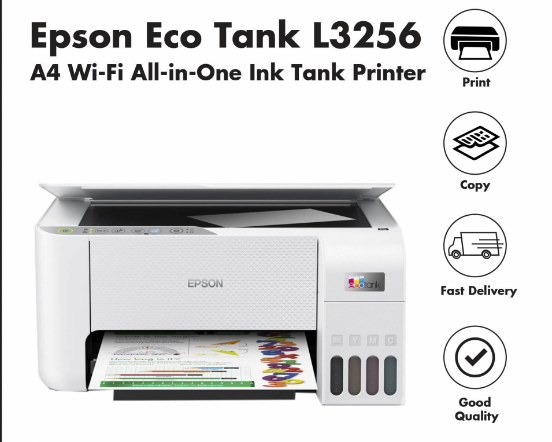 Epson Printer Eco Tank L3256 all in 1 with Wifi