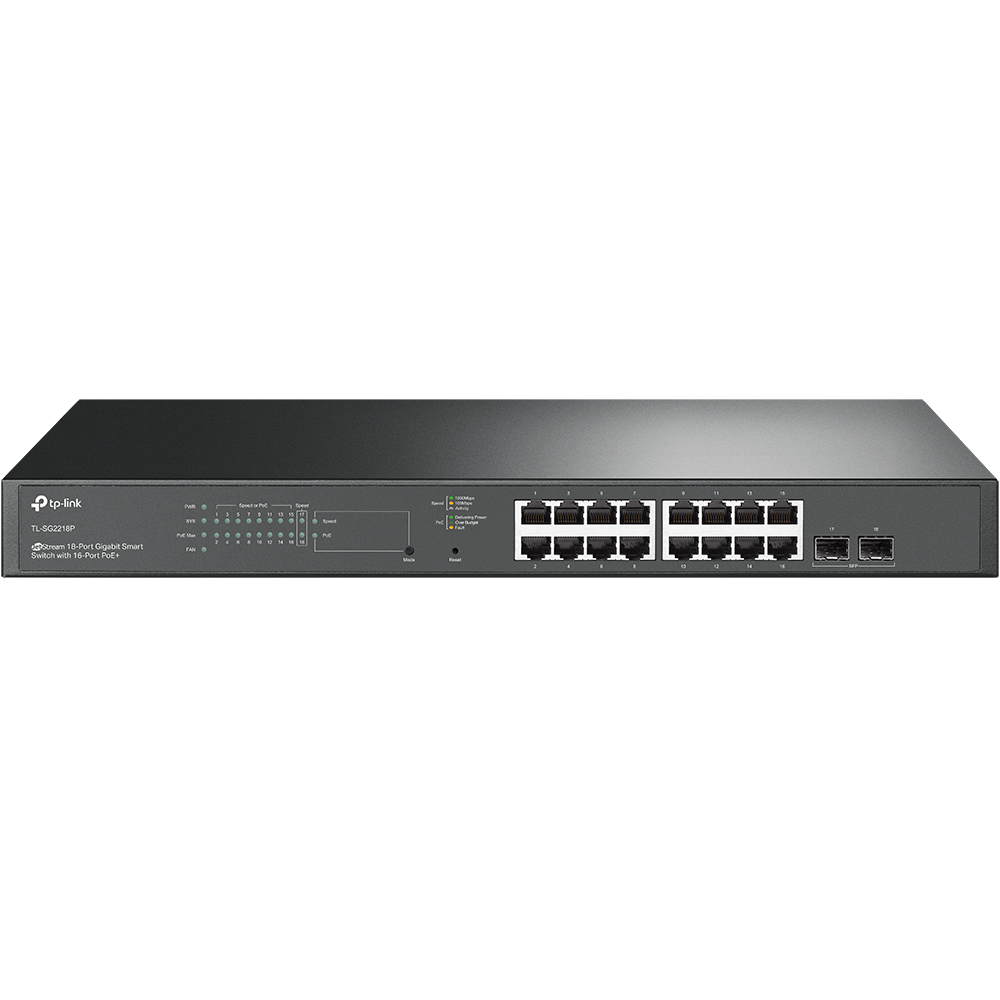 TP-Link TL-SG2218P JetStream™ 18-Port Gigabit Smart Switch with 16-Port PoE+