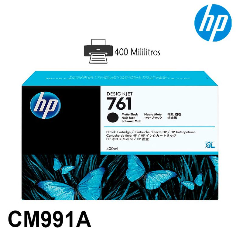 HP Plotter Ink Original Matte Black 400ML 761 / CM991A / T7100