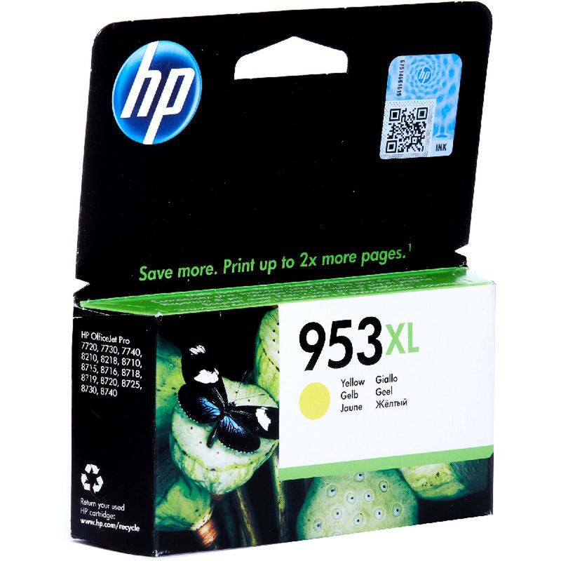 HP Ink Original 953XL/F6U18AE Yellow OFFICEJET PRO 8710