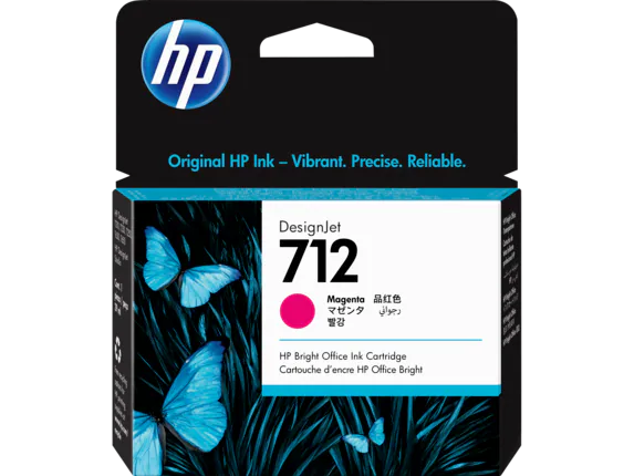 حبر أصلي HP 712/3ED68A DJ أرجواني 29 مل