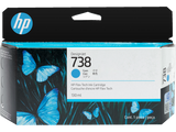 حبر أصلي HP ​​738/498N5A-130ML Cyan للطابعات T850/T950